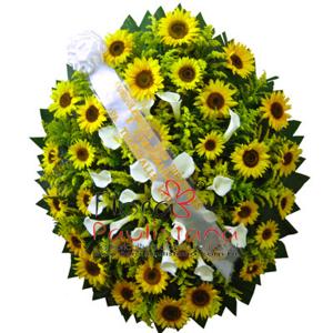 Coroa de Flores Bronze Flores Naturais Tam. 1,30 x 1,10    