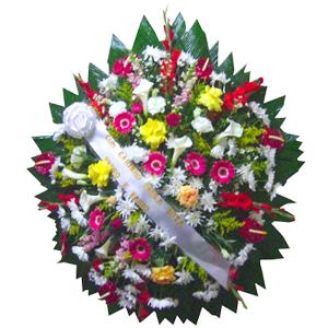 Coroa de Flores Esmeralda Flores Tamanho 1,10 x 1,10 Colorido   