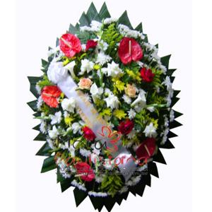 Coroa de Flores Rodonita Flores Tamanho: 0,80 x 1,20cm Colorido   