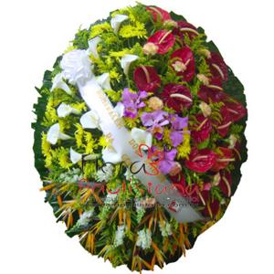 Coroa de Flores Rubi  Tam. 1,10 x 1,00    